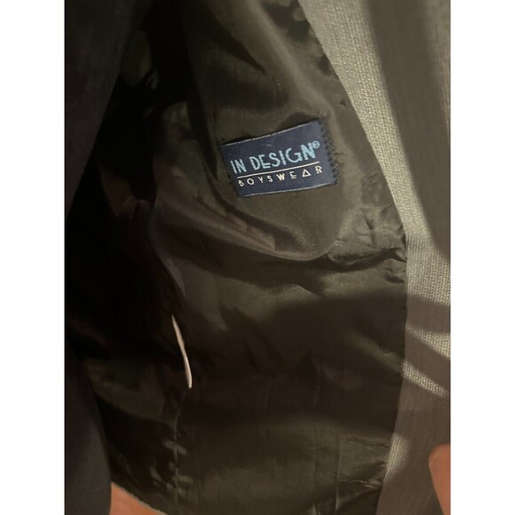 Indesign Boys wear 3 button Suit Jacket Gray Size 14 - Picture 3 of 8